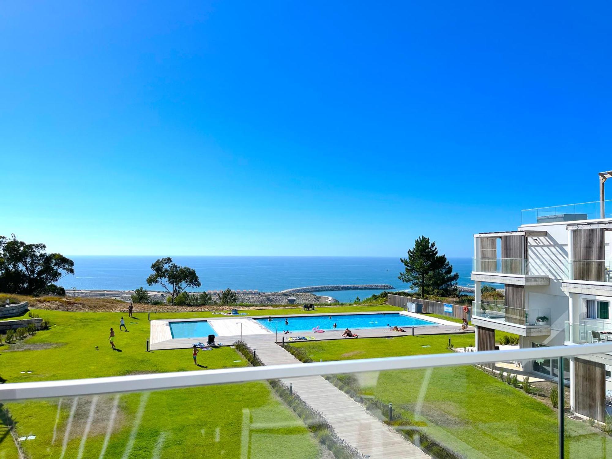 Mar A Vista - Condominium With Pool, Gym And Sea Views Nazare Luaran gambar