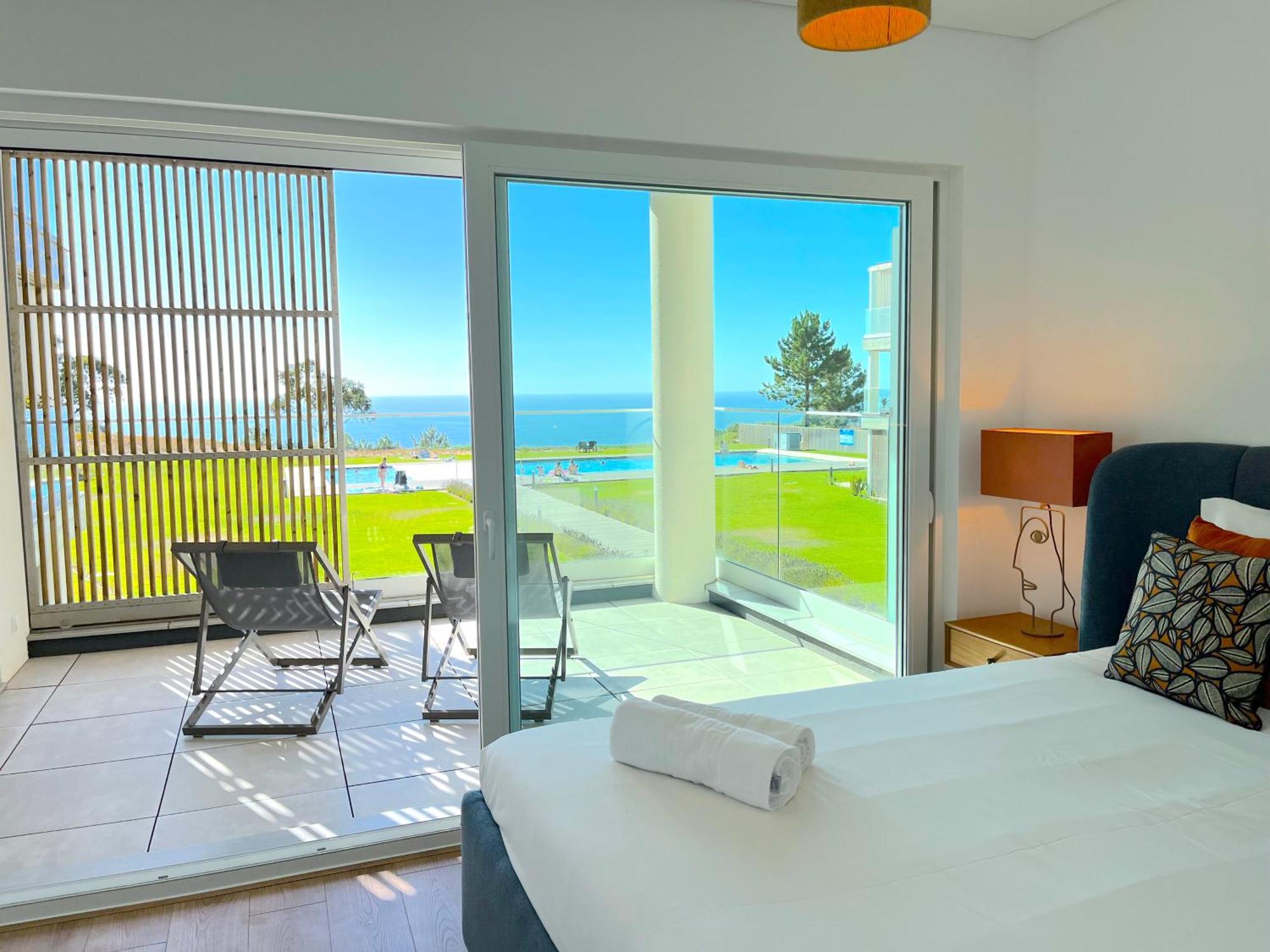 Mar A Vista - Condominium With Pool, Gym And Sea Views Nazare Luaran gambar