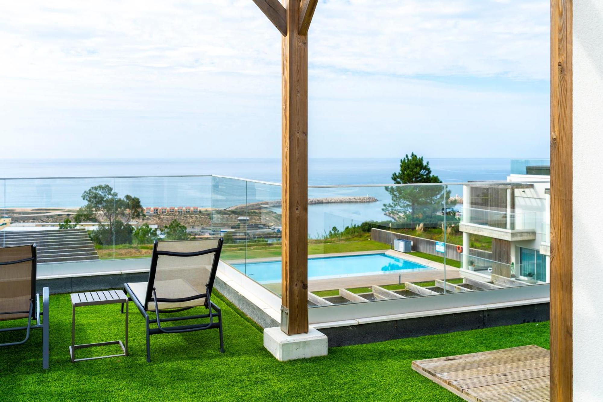 Mar A Vista - Condominium With Pool, Gym And Sea Views Nazare Luaran gambar